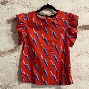 Nooworks Knife Ruffle Sleeve Top